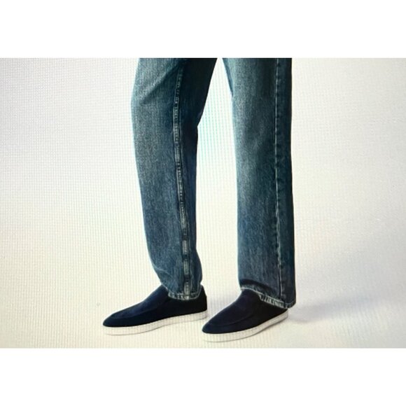 Christian Louboutin Varsiboat Men Shoes Nubuck leather Marine Blue Size 44 US11 - Picture 12 of 13